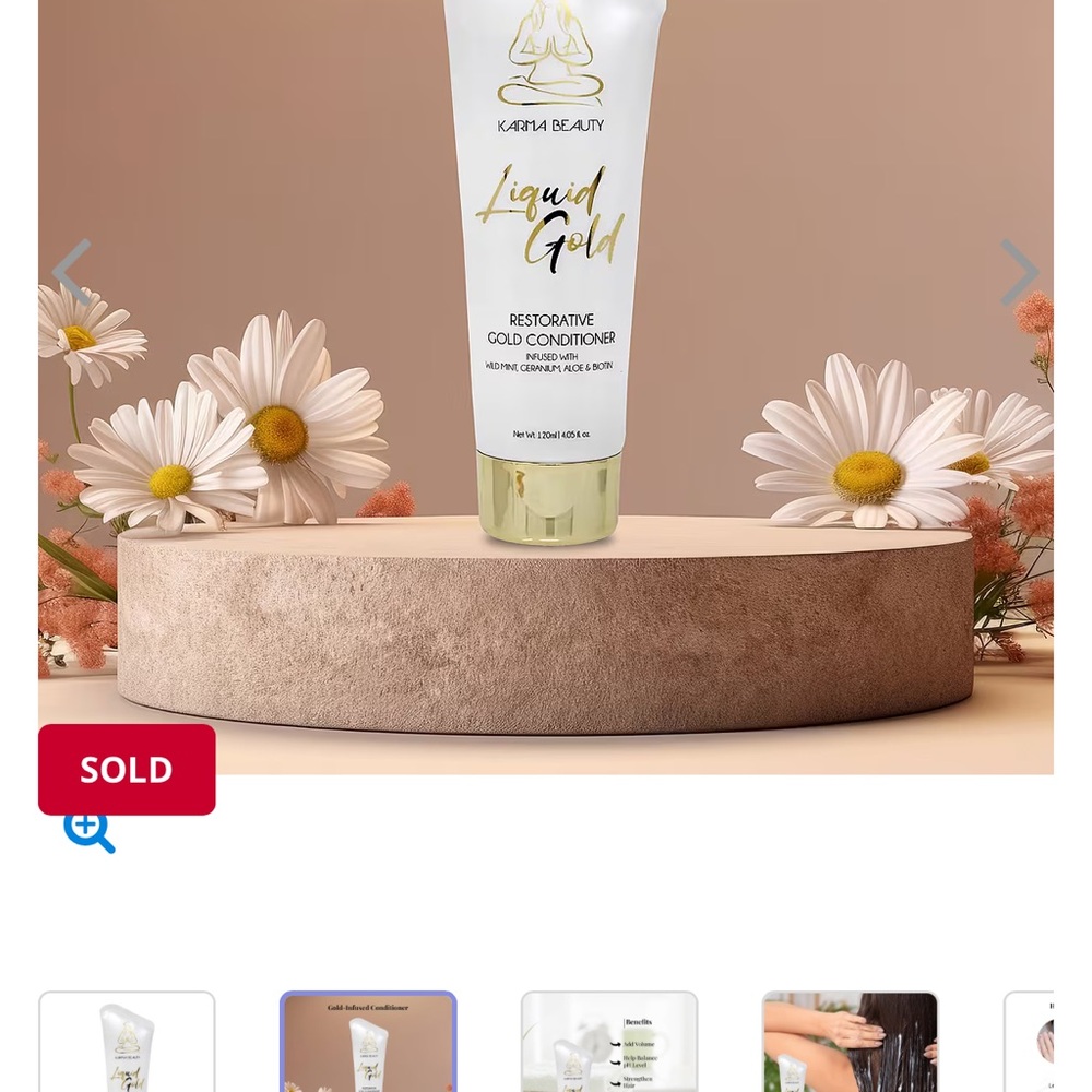 Liquid Gold Restorative Conditioner - White and Gold - Picture 3 of 5